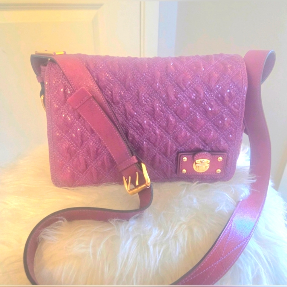 Marc Jacobs Vintage Old Rose Snake Quilted Crossbody